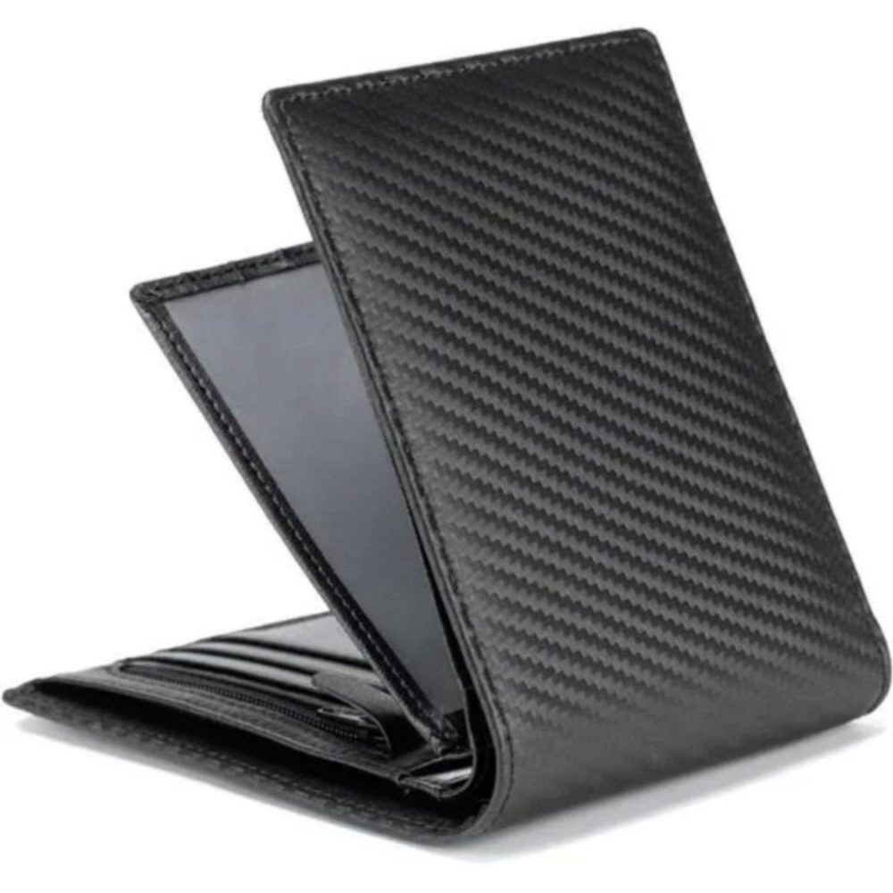 New Mens Wallet Bifold Leather Black